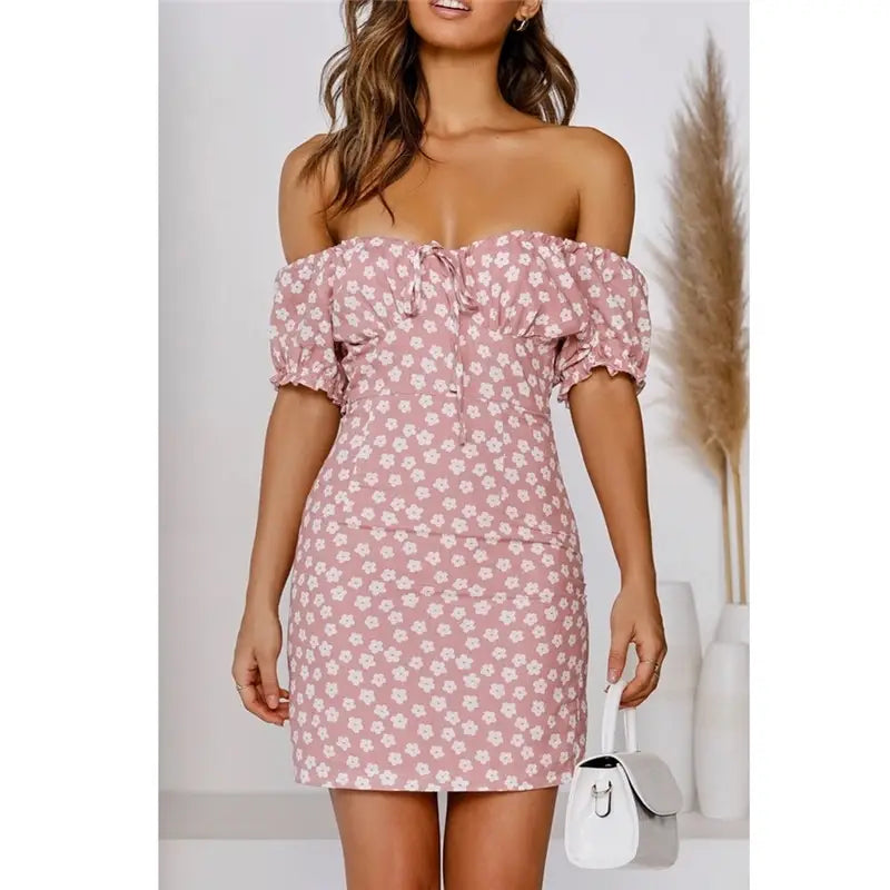 Cute Vestidos Print Ladies Bodycon Dresses