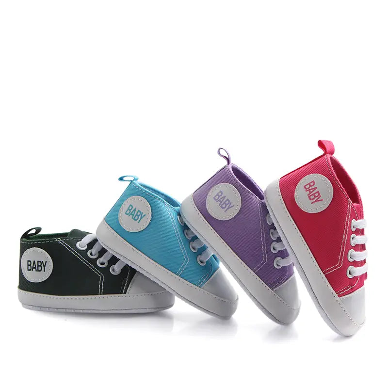 Canvas Classic Sports Sneakers Baby Boys Girls First Walkers Shoes Infant Toddler Soft Sole Anti-slip Baby Shoes