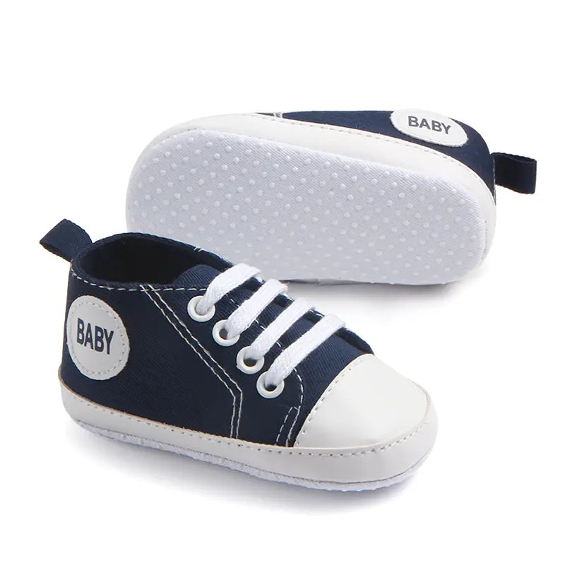 Canvas Classic Sports Sneakers Baby Boys Girls First Walkers Shoes Infant Toddler Soft Sole Anti-slip Baby Shoes