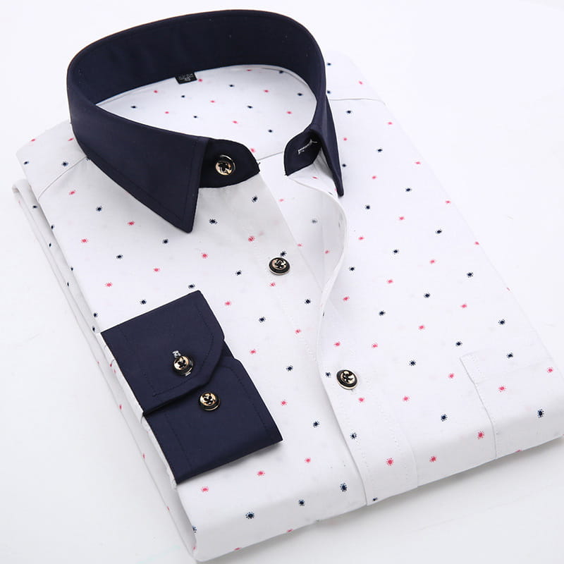 New Shirt In Spring Oxford Spinning Men’’s Cotton Long Sleeve Young Middle Aged Shirt Father Slim Fit Business Casual
