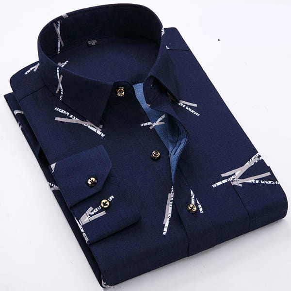 New Shirt In Spring Oxford Spinning Men’’s Cotton Long Sleeve Young Middle Aged Shirt Father Slim Fit Business Casual