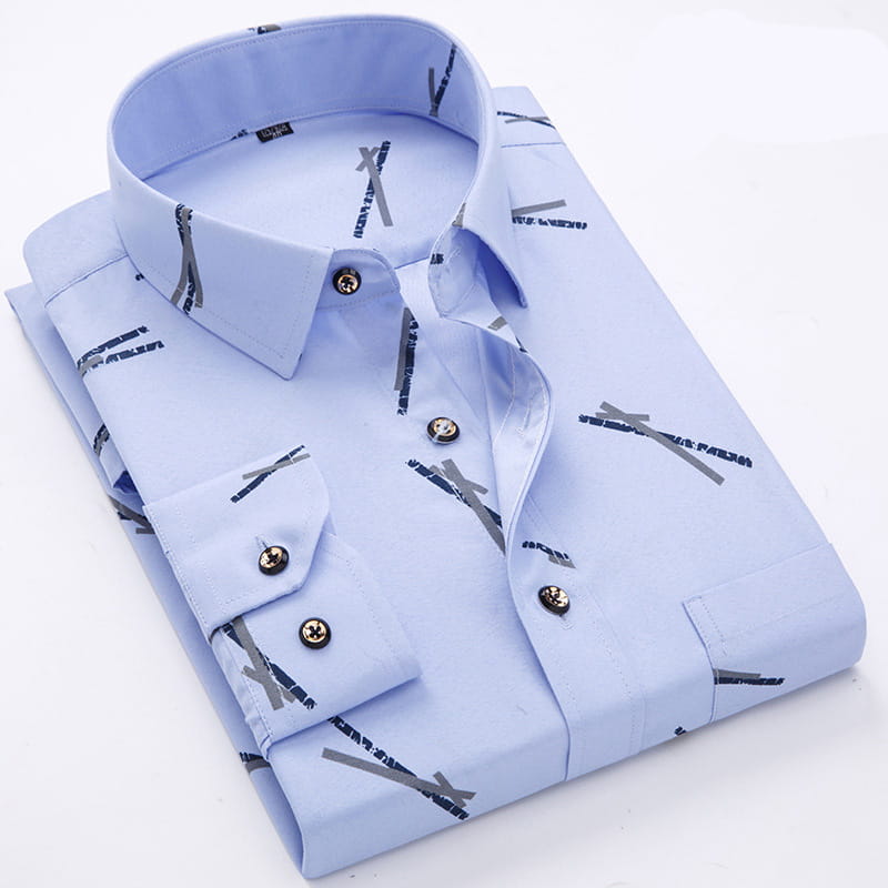 New Shirt In Spring Oxford Spinning Men’’s Cotton Long Sleeve Young Middle Aged Shirt Father Slim Fit Business Casual