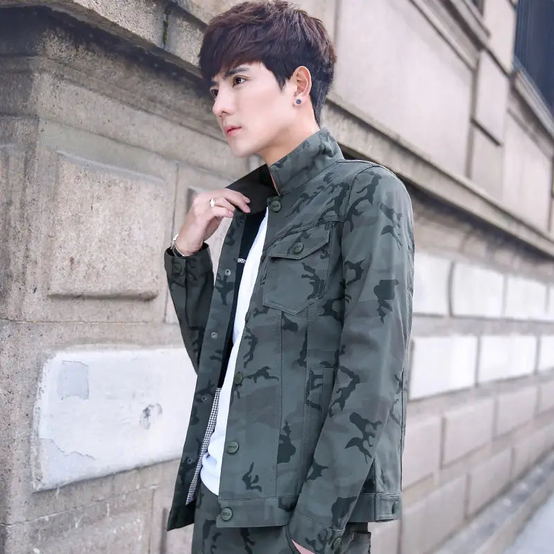 Camouflage Jacket Men’s Handsome Overalls Men’s Jackets