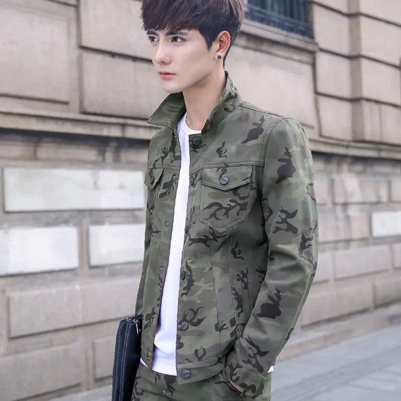 Camouflage Jacket Men’s Handsome Overalls Men’s Jackets