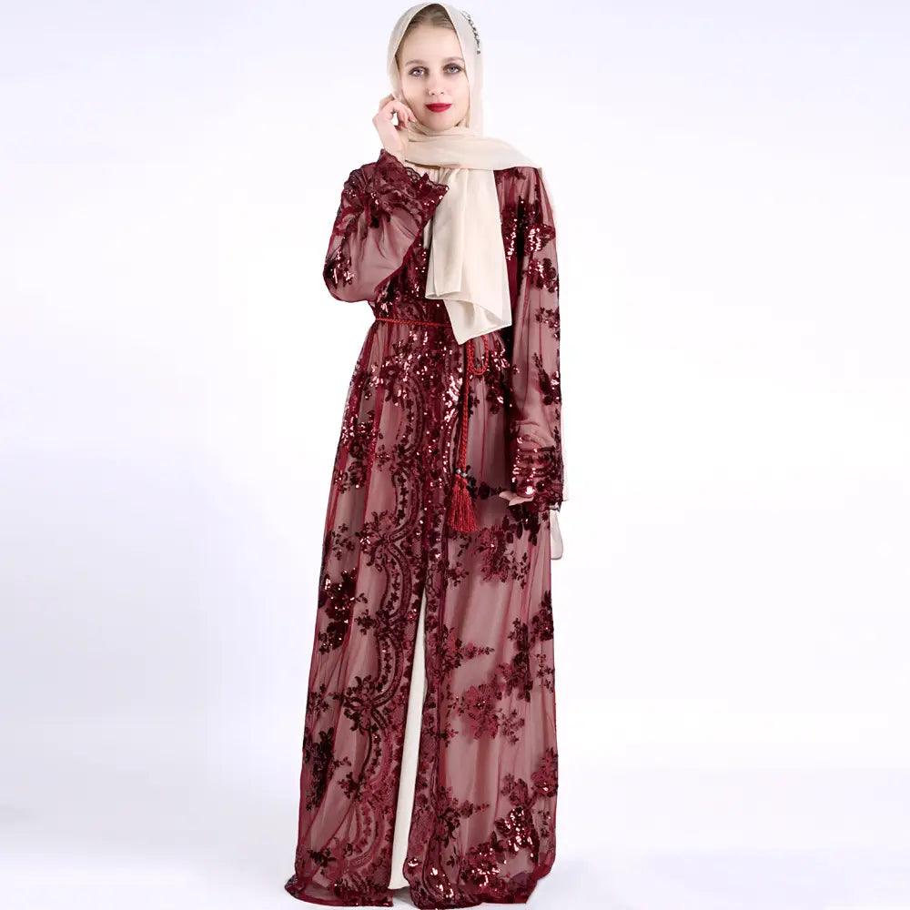 Women Short Sleeve Printed Flower Dress Ladies Long Dresses