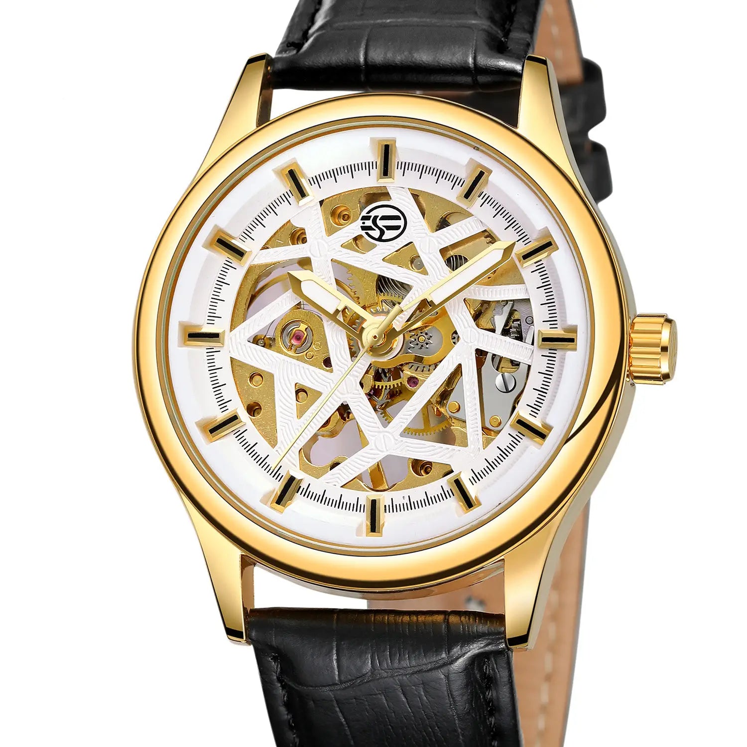 Forsining Golden Gear Movement Retro Royal Classic Fashion Mens Mechanical Wrist Watches Top Brand Luxury Male Clock