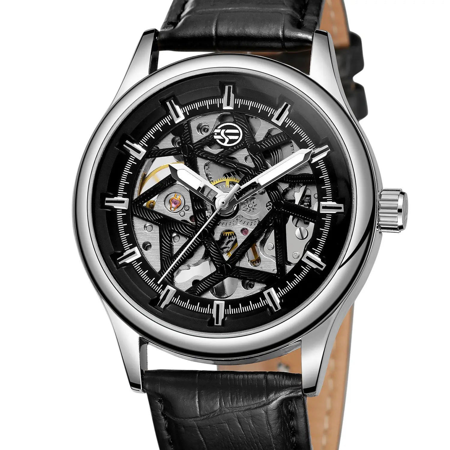 Forsining Golden Gear Movement Retro Royal Classic Fashion Mens Mechanical Wrist Watches Top Brand Luxury Male Clock