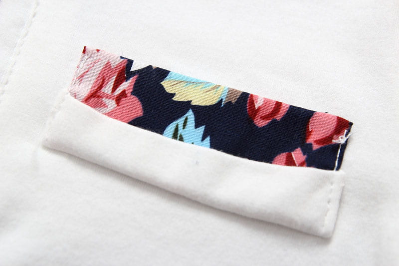 Spring New Children’S Wear Boys’ Short Sleeve Shirt With Floral Print Pants Suit
