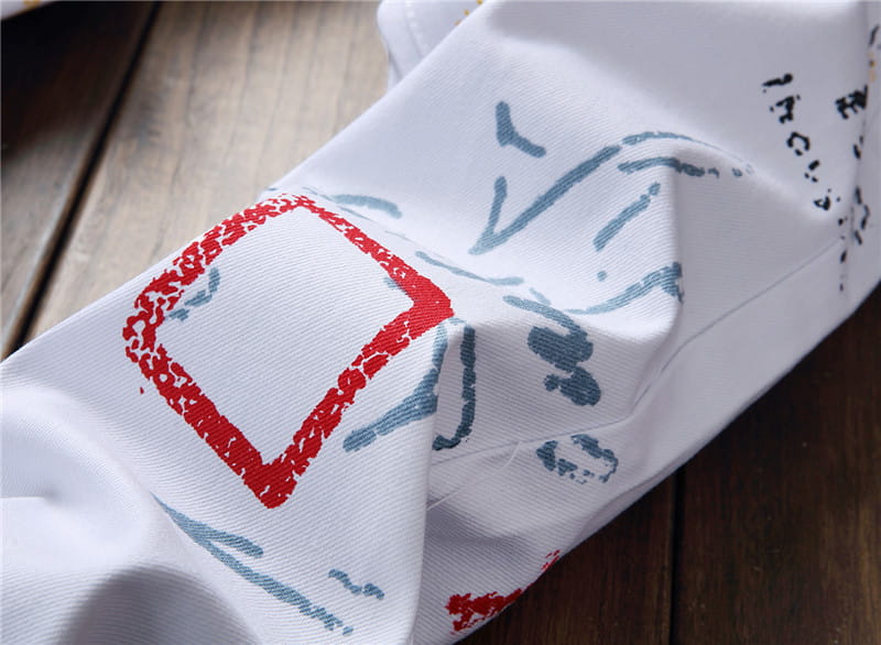 Jeans Slim Graffiti Print Plus Size Trousers Men