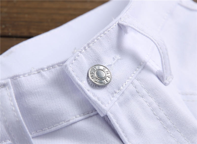 Jeans Slim Graffiti Print Plus Size Trousers Men