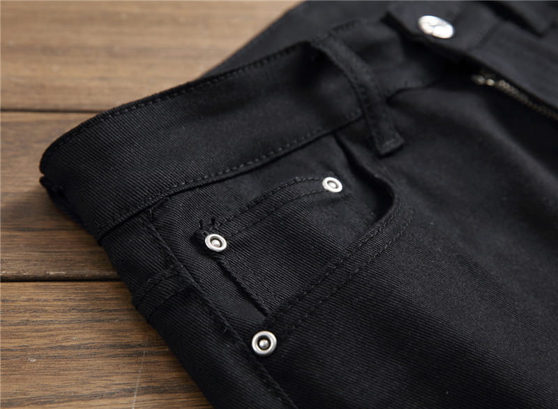 Jeans Slim Graffiti Print Plus Size Trousers Men