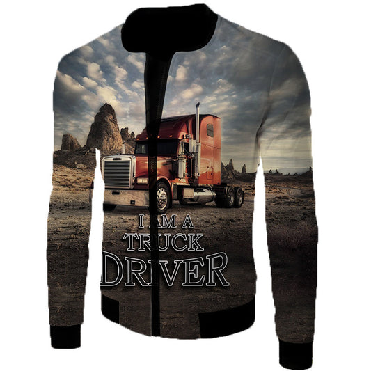 Flying Jacket 3D Digital Print Men's Loose Faster Extra Casual Baseball Outfit