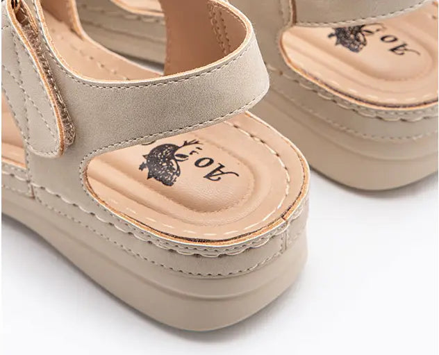 Flower Non-Slip Wedge Heel Plus Size Sandals