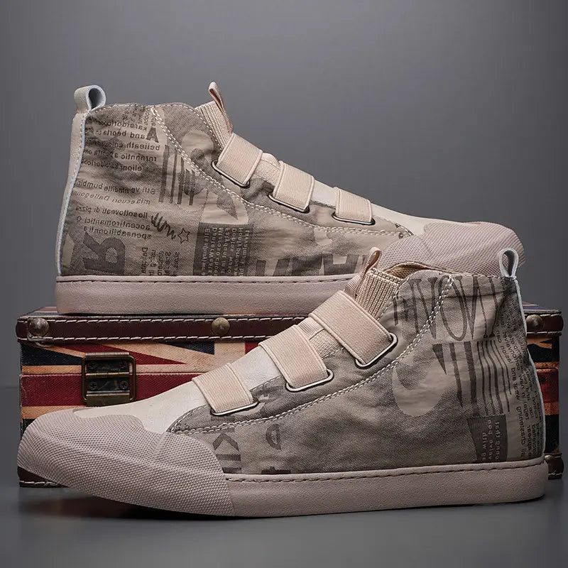 Men’s High-top Camouflage Canvas Shoes Youth Fashion Casual Shoes