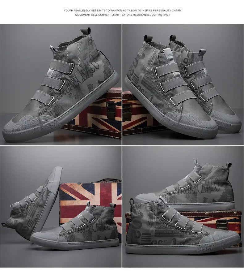 Men’s High-top Camouflage Canvas Shoes Youth Fashion Casual Shoes