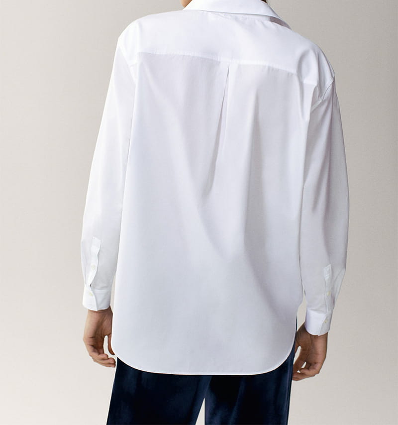 European And American Spring And Autumn New Solid Color Shirts For Ladies Simple Temperament Casual Basic Poplin Ladies