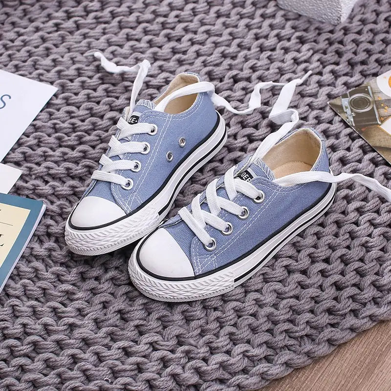 Lace-Up White Shoes For Boys And Girls