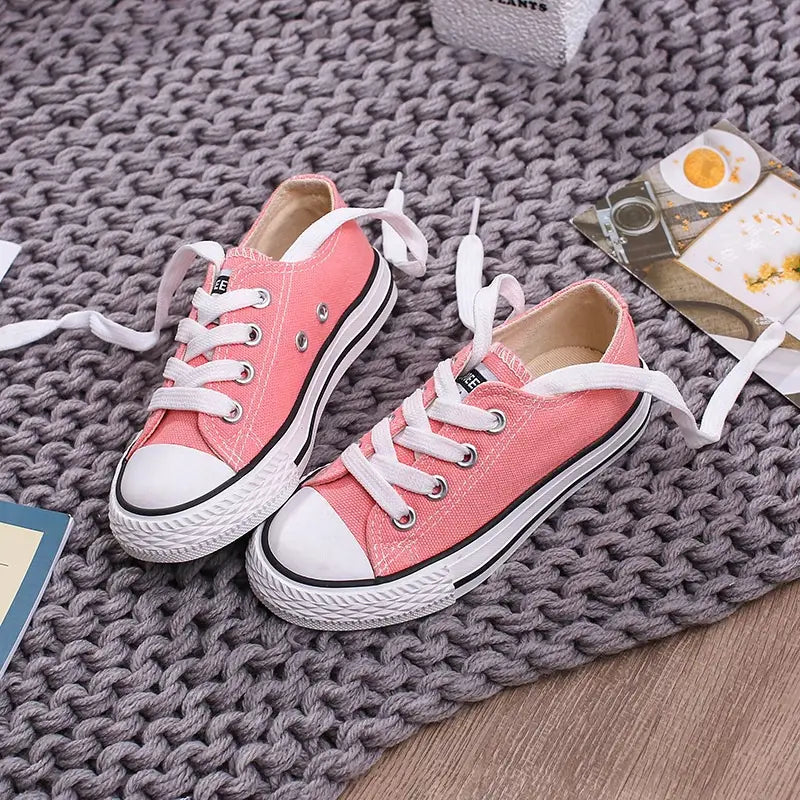Lace-Up White Shoes For Boys And Girls