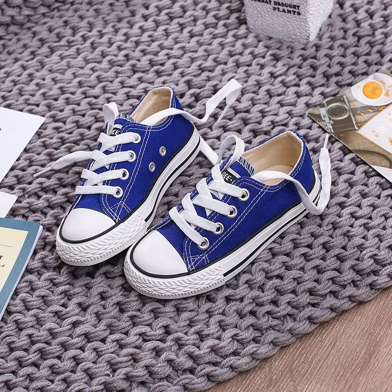 Lace-Up White Shoes For Boys And Girls