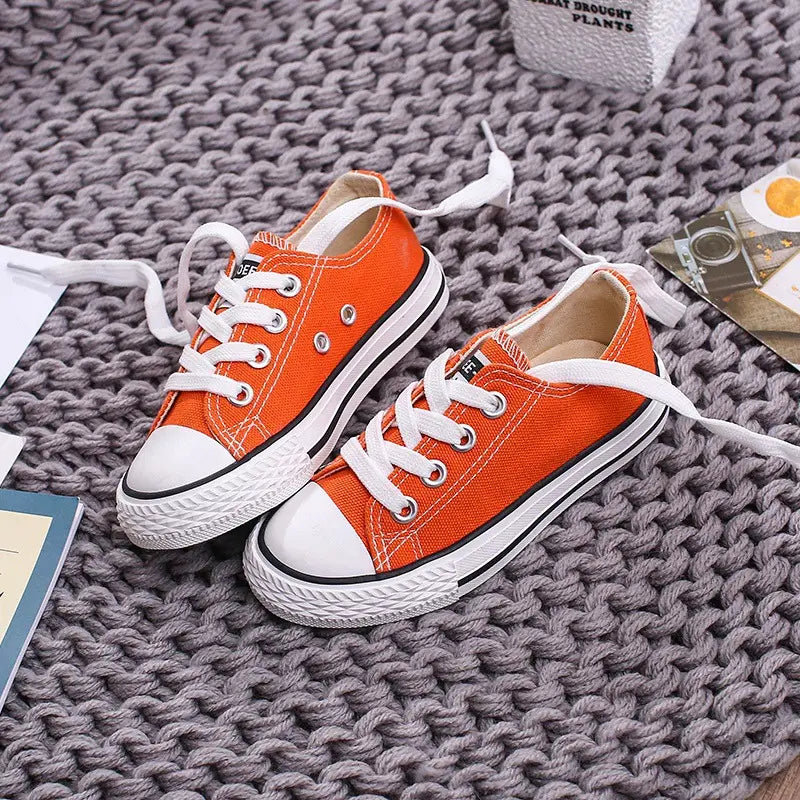 Lace-Up White Shoes For Boys And Girls