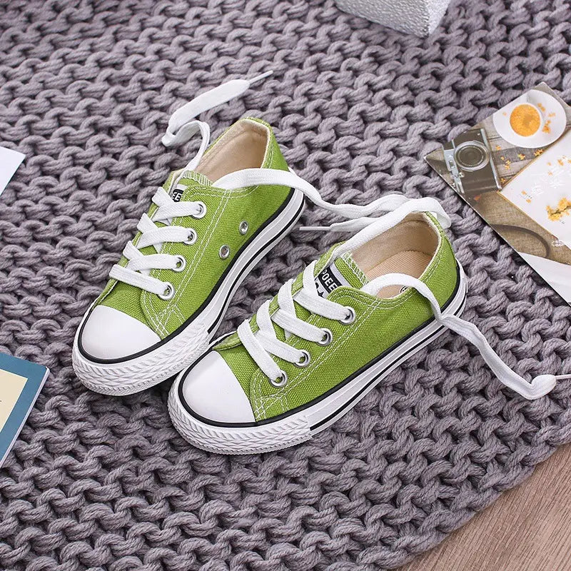 Lace-Up White Shoes For Boys And Girls
