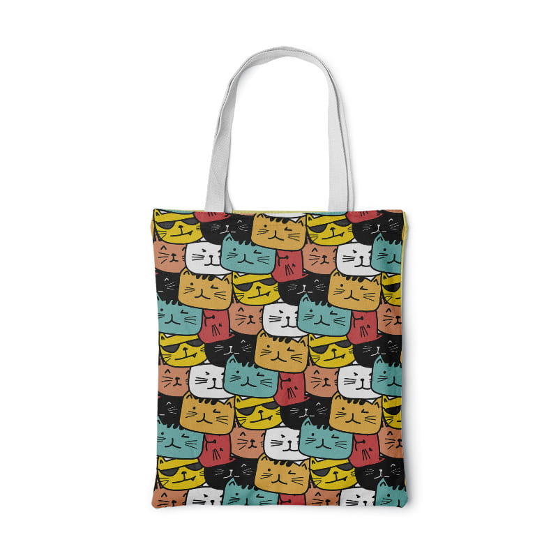 Fashion Women Foldable Canvas Handbag Cute Cartoon Animal Tote Casual Large Capacity Shopping Shoulder Bags Girls Pink