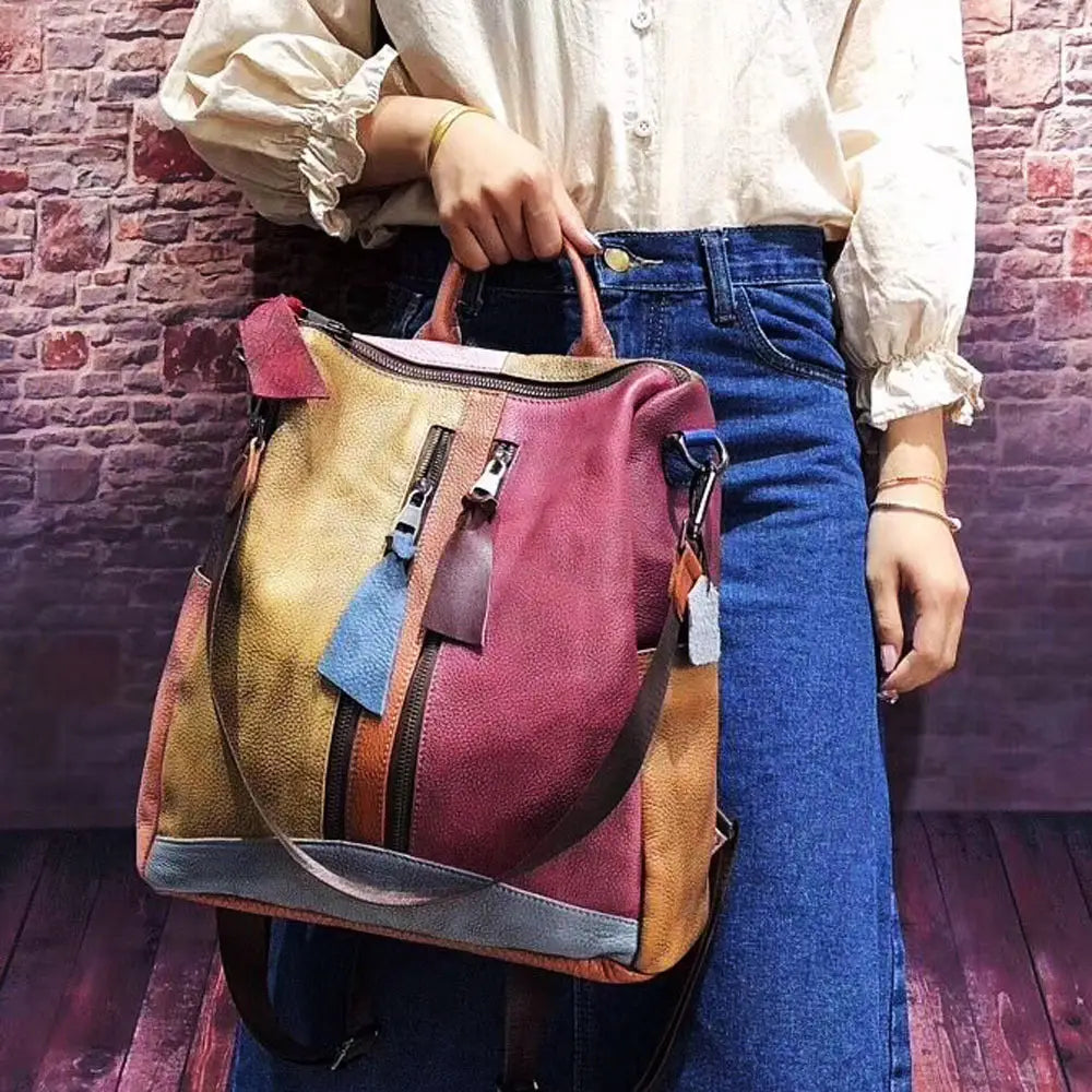 Cowhide Leather Backpacks Casual
