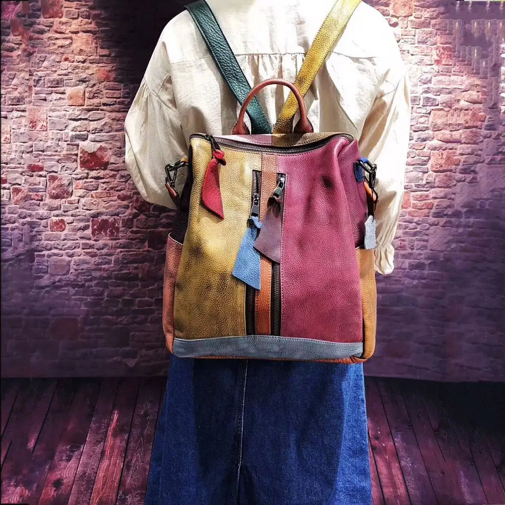Cowhide Leather Backpacks Casual