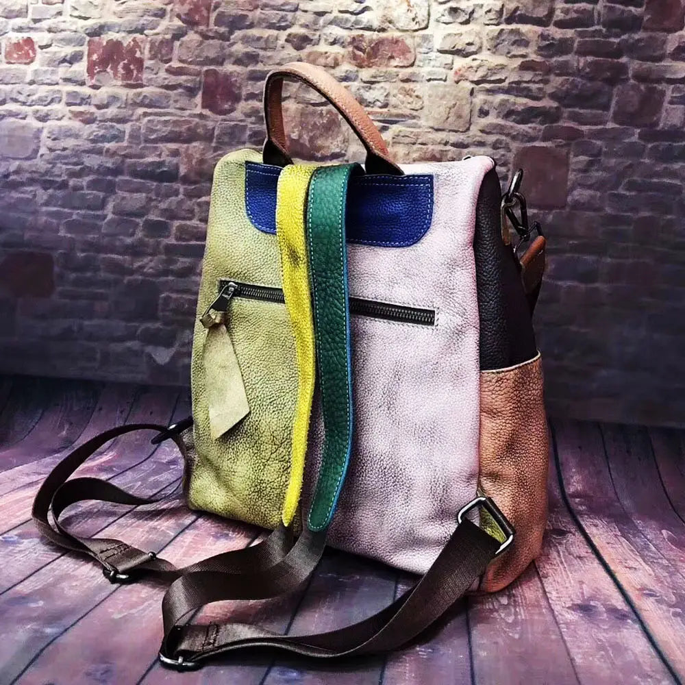 Cowhide Leather Backpacks Casual