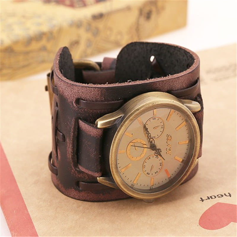 Accessories Foreign Trade Watches Retro Cowhide Watches Punk Watches Men’S Wrist Watches