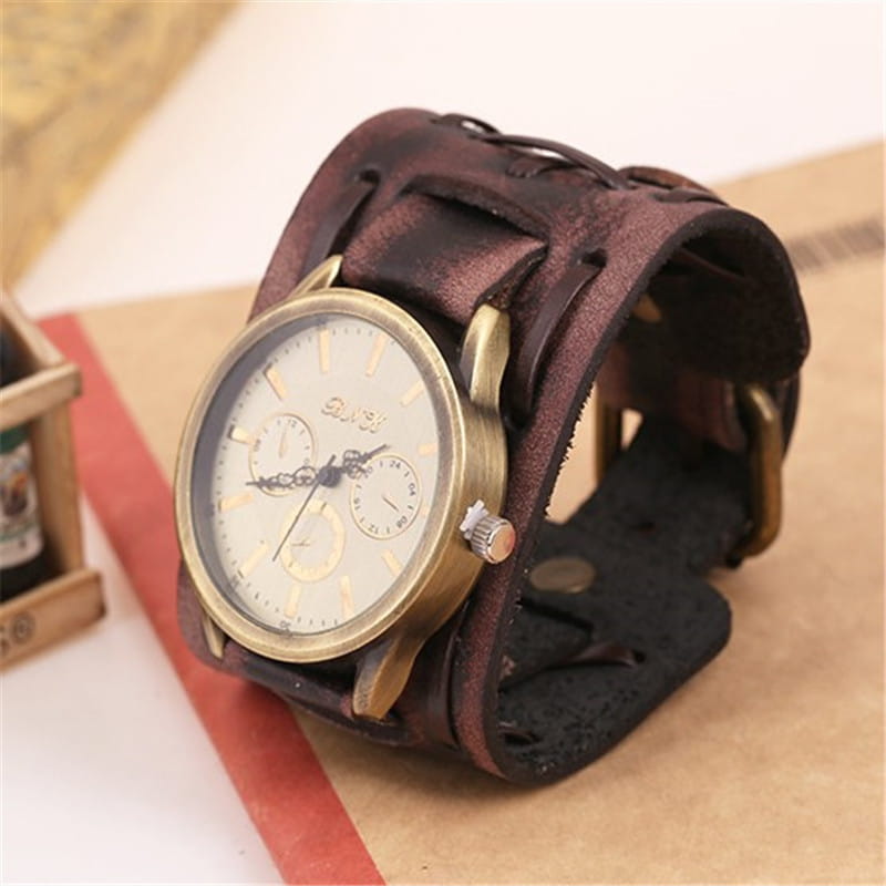 Accessories Foreign Trade Watches Retro Cowhide Watches Punk Watches Men’S Wrist Watches
