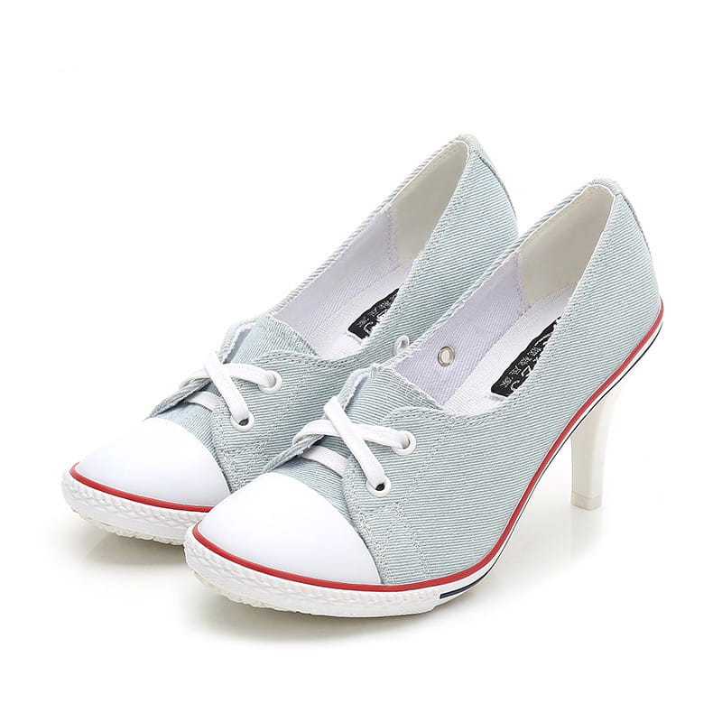 New Korean Style Single Shoes Women Fashion Casual Canvas Shoes Women’s Shoes High Heels