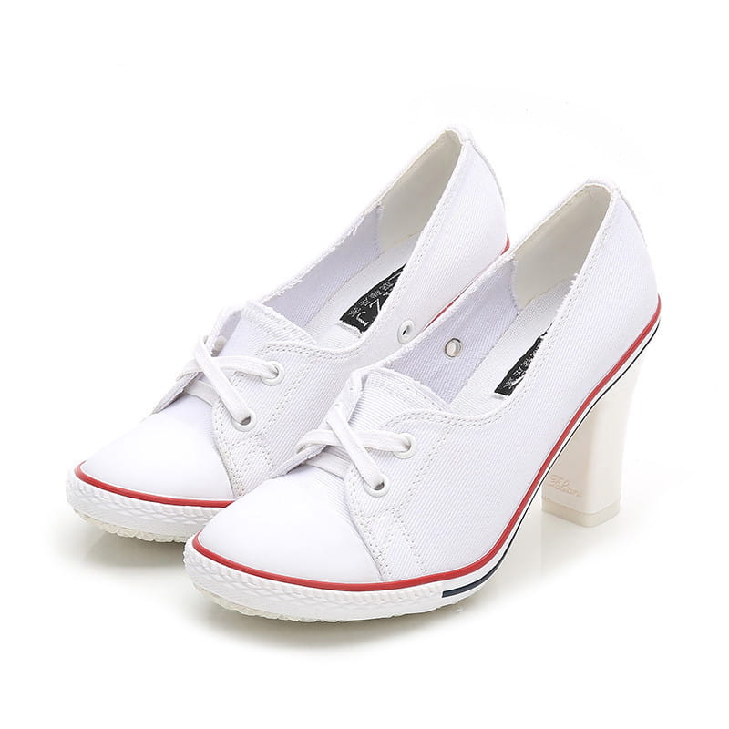 New Korean Style Single Shoes Women Fashion Casual Canvas Shoes Women’s Shoes High Heels