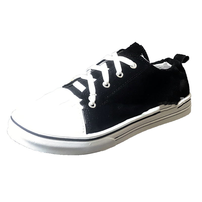 Shallow Mouth Flat Heel Sneakers Sneakers Lace Up Platform Wrinkle Heel Canvas Shoes