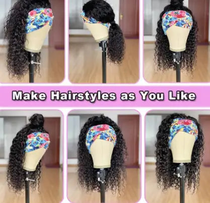 Hair Band Wig Ladies Chemical Fiber Wig