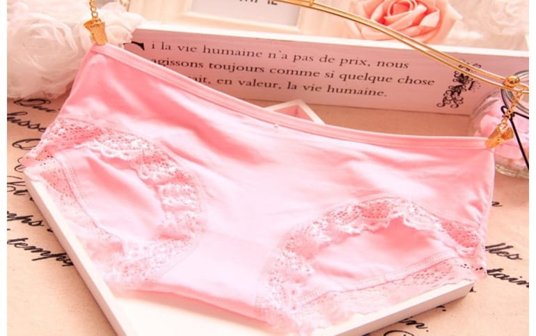 Modal Bamboo Charcoal Fiber Underwear Black Red Lace Underwear Women’s Underwear