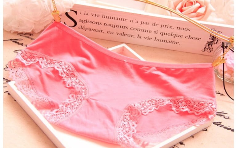 Modal Bamboo Charcoal Fiber Underwear Black Red Lace Underwear Women’s Underwear