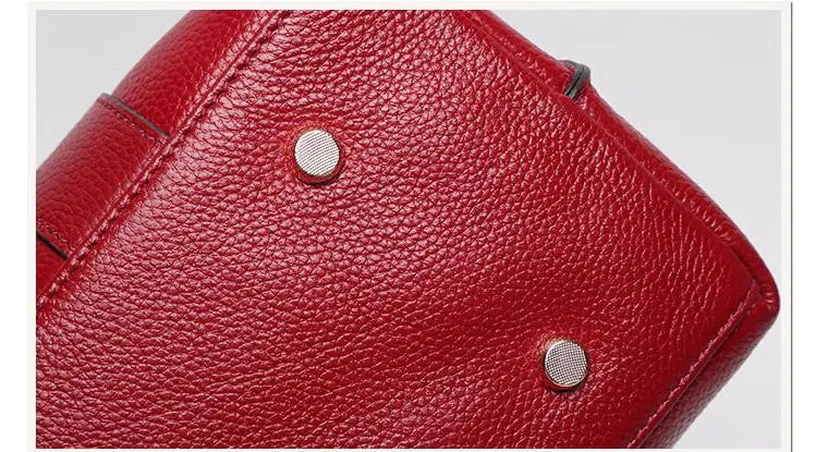 European And American New Leather Handbags Big Bags Ladies All-match Handbags First Layer Cowhide Single Shoulder