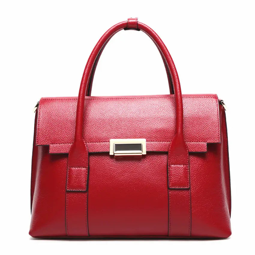 European And American New Leather Handbags Big Bags Ladies All-match Handbags First Layer Cowhide Single Shoulder