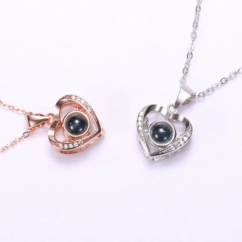 Pendant Necklace For Women Girls Love Memory Heart Necklace Valentine’s Day Gift