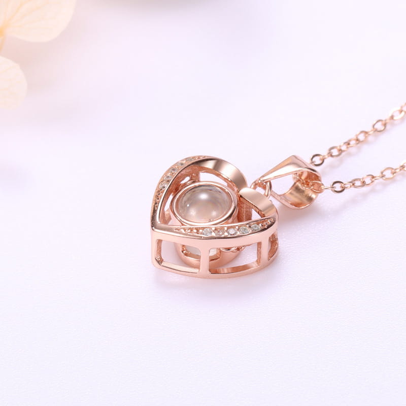 Pendant Necklace For Women Girls Love Memory Heart Necklace Valentine’s Day Gift