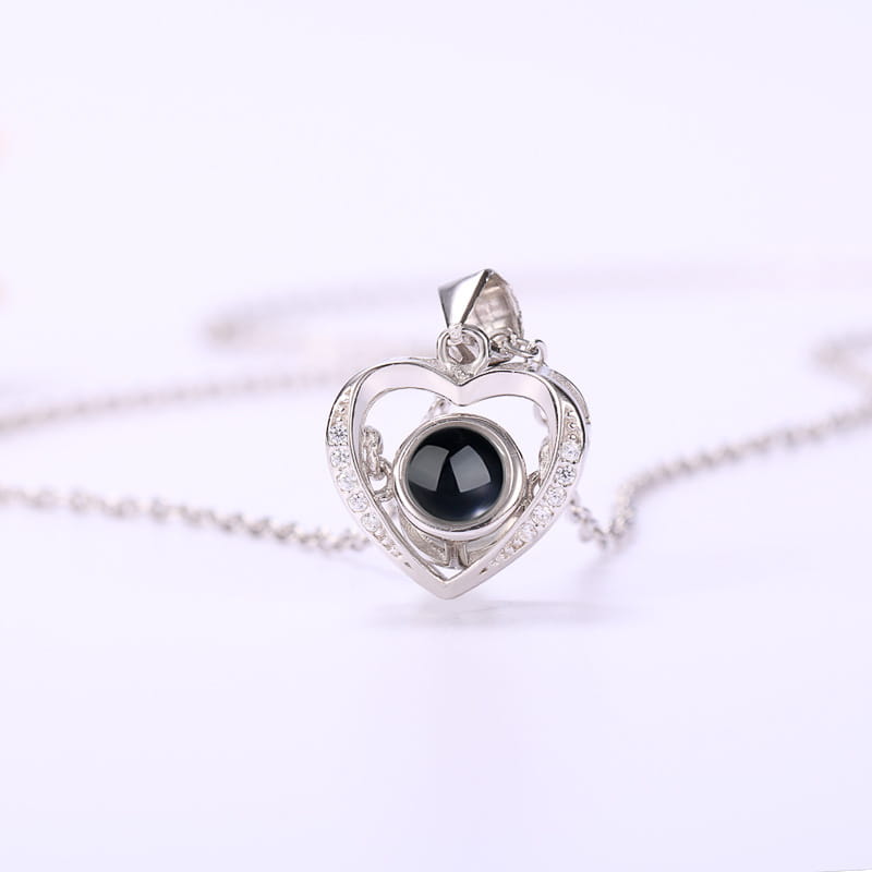 Pendant Necklace For Women Girls Love Memory Heart Necklace Valentine’s Day Gift