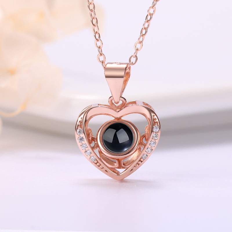 Pendant Necklace For Women Girls Love Memory Heart Necklace Valentine’s Day Gift
