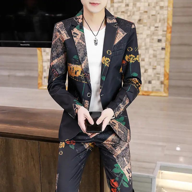 Men’s Suits Slim Korean Style Small Suits