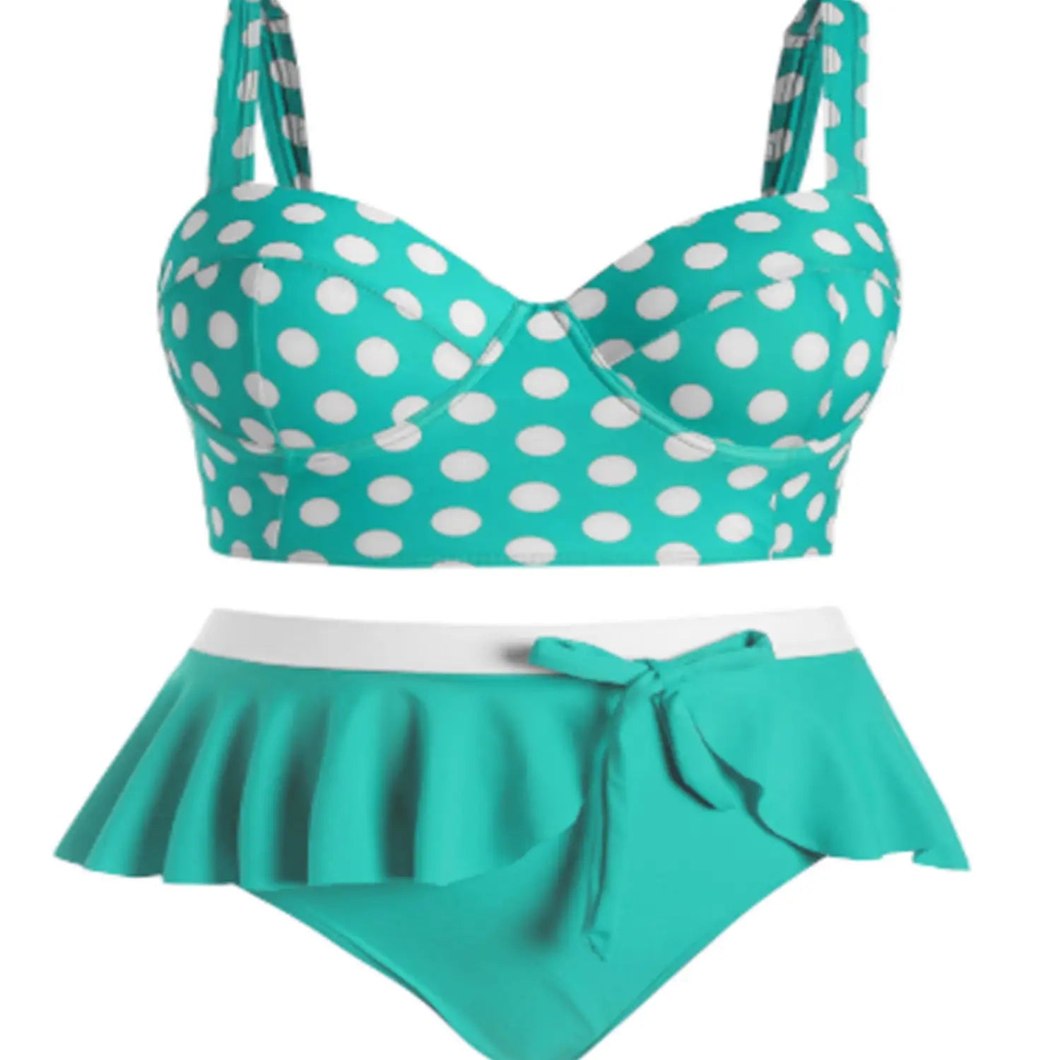 Large Plus Size Swimwear Female Push Up Bikini With Wave Women Bikini Set Two Pieces Swimsuit Bathing Suit Swim Beach