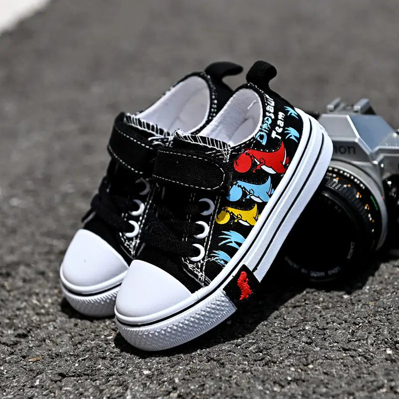 Children’s Canvas Shoes Toddler Shoes Girls’ Casual Single Shoes Cover Feet