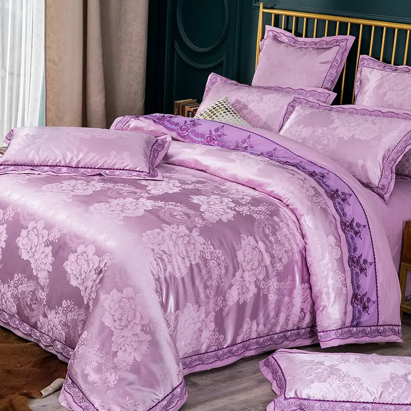 Duvet Cover Four-piece Cotton Satin Jacquard