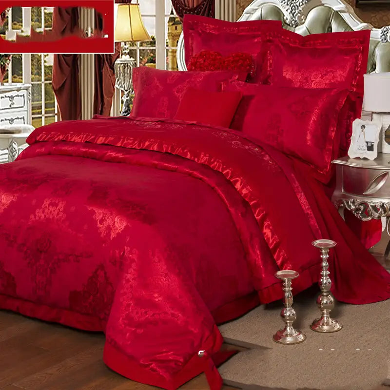 Duvet Cover Four-piece Cotton Satin Jacquard