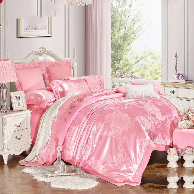 Duvet Cover Four-piece Cotton Satin Jacquard