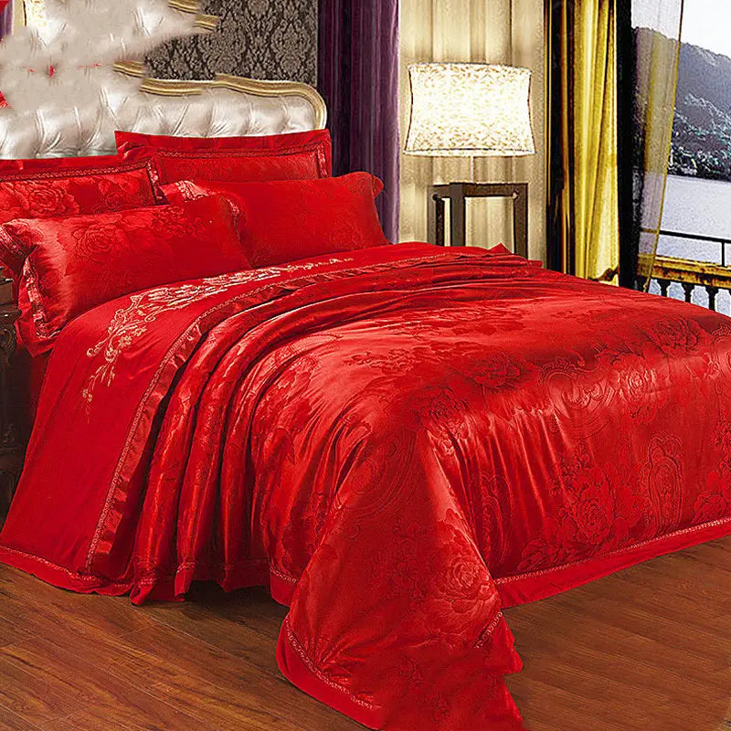 Duvet Cover Four-piece Cotton Satin Jacquard